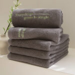 Khăn Tắm, Gội HÀN QUỐC cao cấp Soft Touch Lettering, 100% Cotton Dày Dặn, Bông Mềm Và Thấm Hút Tốt - Ảnh 5