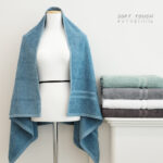 Khăn Tắm Lớn Soft Touch Hàn Quốc Double Border 70x135cm - Chất Liệu Sọi 40s/CM Cao Cấp, Thấm Hút Tốt