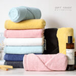 Khăn Gội Đầu Soft Touch Hàn Quốc Bamboo Silkry 180g, 40x80cm - 100% Sợi Tre Mềm Mại, Thấm Hút Tốt