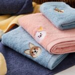 Khăn Lau Đầu, Lau Mặt thêu hình My Dog Chính Hãng Soft Touch 40X80cm, Cotton Mềm Nhẹ Thấm Hút Tốt