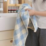 Khăn Bông Tắm, Gội Cỡ Nhỏ SHEPHERD CHECK Cao Cấp 36x80CM, Cotton 40S Mềm Mại, Bông Dày, Thấm Hút Tốt - Ảnh 6