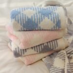 Khăn Bông Tắm, Gội Cỡ Nhỏ SHEPHERD CHECK Cao Cấp 36x80CM, Cotton 40S Mềm Mại, Bông Dày, Thấm Hút Tốt